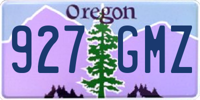 OR license plate 927GMZ