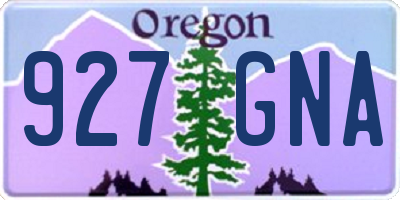 OR license plate 927GNA
