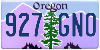 OR license plate 927GNO