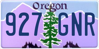 OR license plate 927GNR