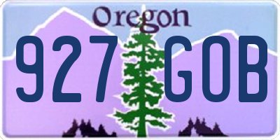 OR license plate 927GOB