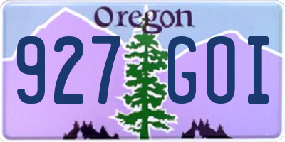 OR license plate 927GOI