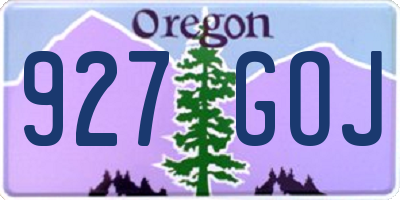 OR license plate 927GOJ