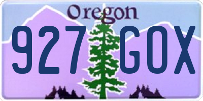 OR license plate 927GOX