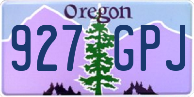 OR license plate 927GPJ