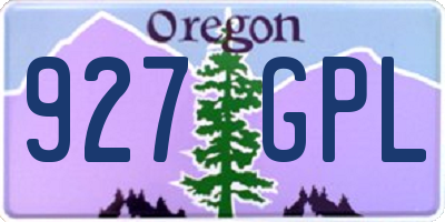 OR license plate 927GPL