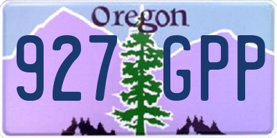 OR license plate 927GPP