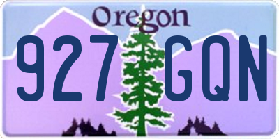 OR license plate 927GQN