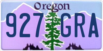 OR license plate 927GRA