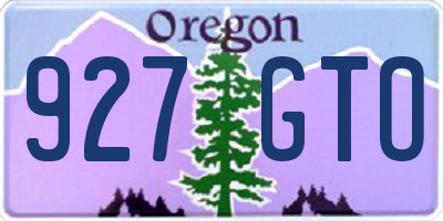 OR license plate 927GTO