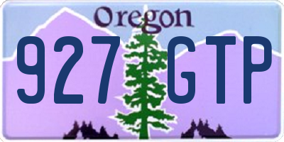 OR license plate 927GTP