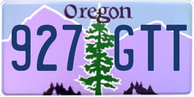 OR license plate 927GTT