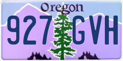OR license plate 927GVH