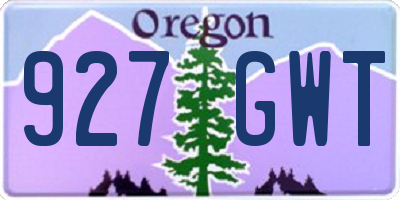 OR license plate 927GWT