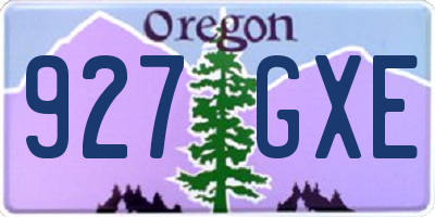 OR license plate 927GXE