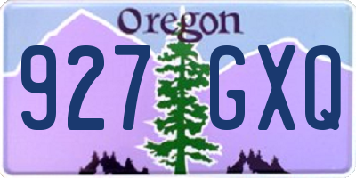 OR license plate 927GXQ