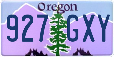 OR license plate 927GXY