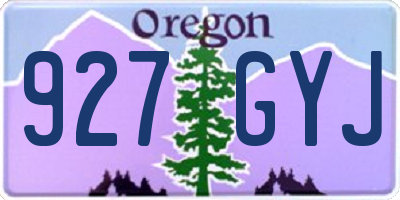 OR license plate 927GYJ
