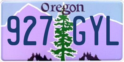 OR license plate 927GYL