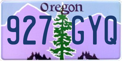 OR license plate 927GYQ