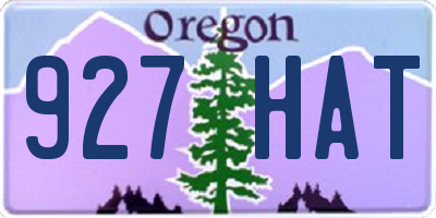 OR license plate 927HAT