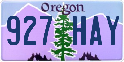 OR license plate 927HAY