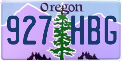 OR license plate 927HBG