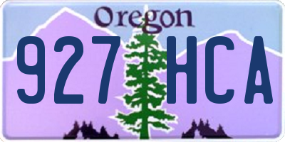 OR license plate 927HCA