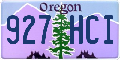 OR license plate 927HCI