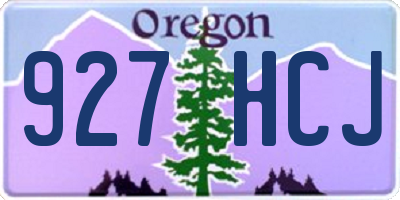 OR license plate 927HCJ