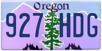 OR license plate 927HDG