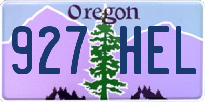 OR license plate 927HEL