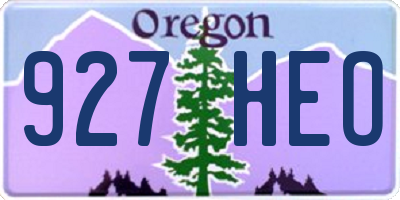 OR license plate 927HEO