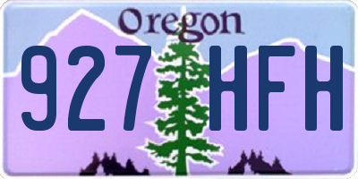 OR license plate 927HFH