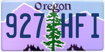 OR license plate 927HFI