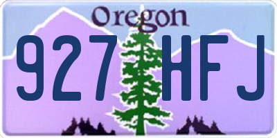 OR license plate 927HFJ