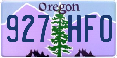 OR license plate 927HFO