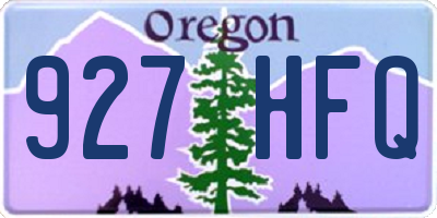 OR license plate 927HFQ