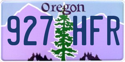 OR license plate 927HFR