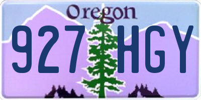 OR license plate 927HGY