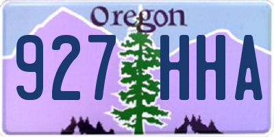 OR license plate 927HHA