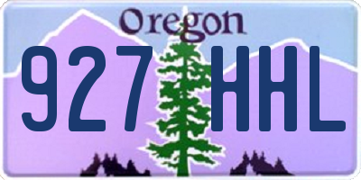 OR license plate 927HHL