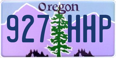 OR license plate 927HHP