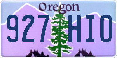 OR license plate 927HIO