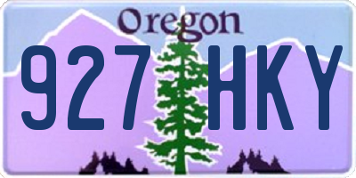 OR license plate 927HKY