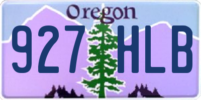 OR license plate 927HLB