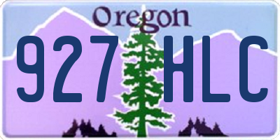 OR license plate 927HLC