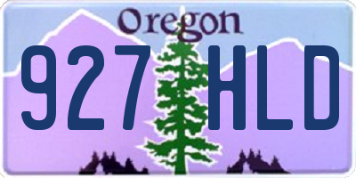 OR license plate 927HLD
