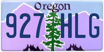 OR license plate 927HLG