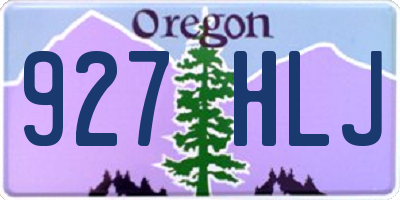 OR license plate 927HLJ